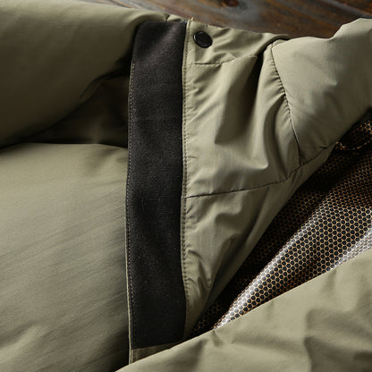 Men's Plus Size 800 Fill Power Mid-Length Down Jacket - Euro-American Style Hooded Thickened Cold-Resistant Warm Coat