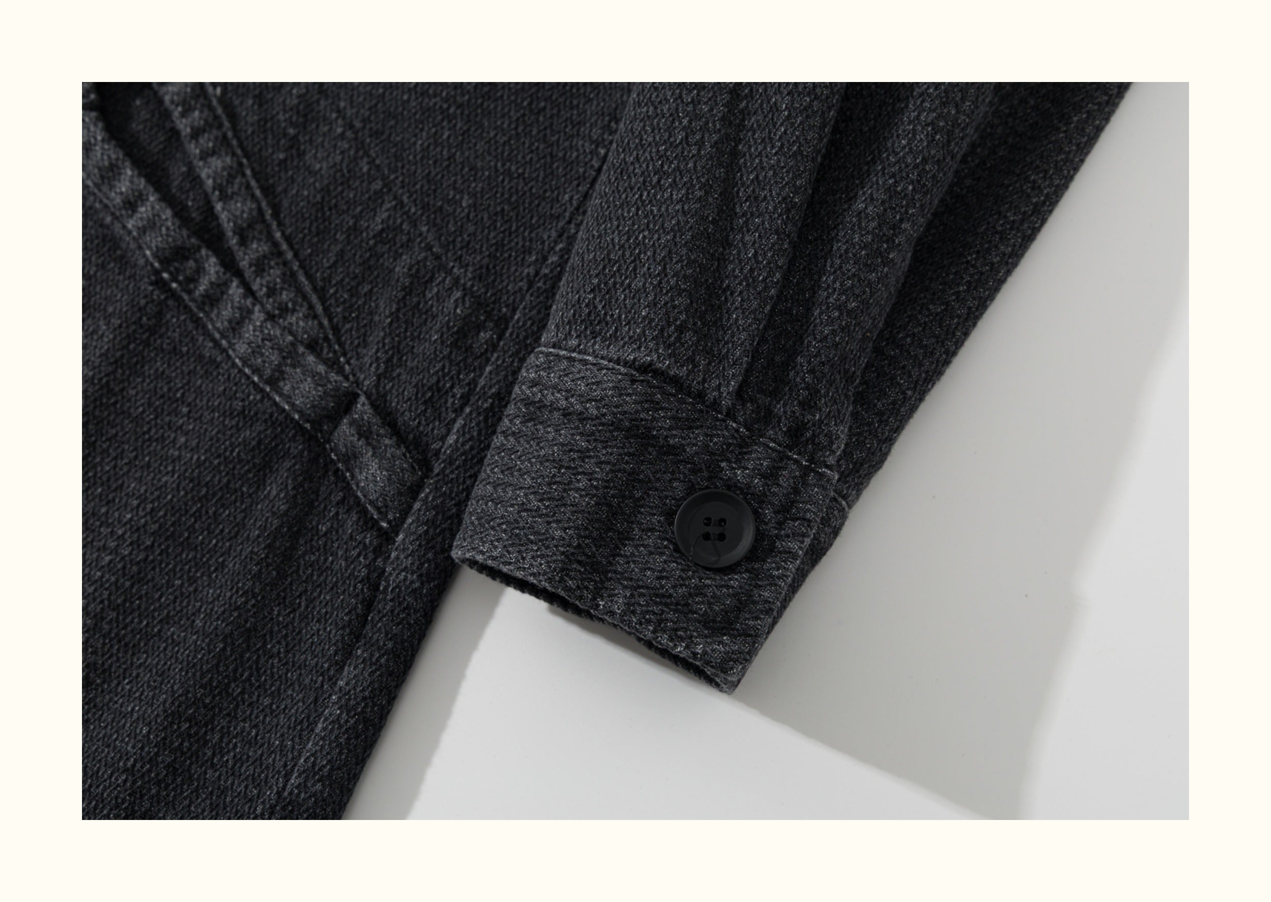 Ethnic-Style Buckle Denim Jacket – Vintage Washed Casual Outerwear with Chinese Folk Detail