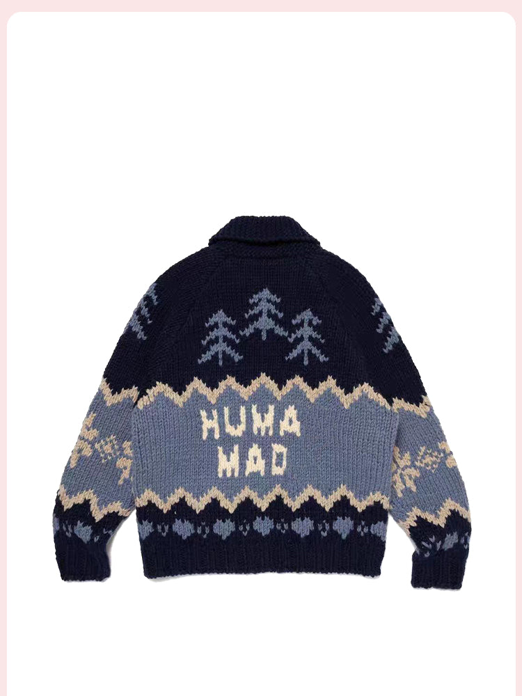 “Nuto Polar Bear Fair Isle” Jacquard Sweater – Loose High-End Winter Knit Unisex