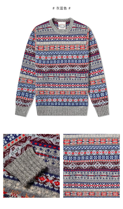 Jamiesons 130-Year Fair Isle Wool Sweater – Scottish Heritage Knit (Unisex)
