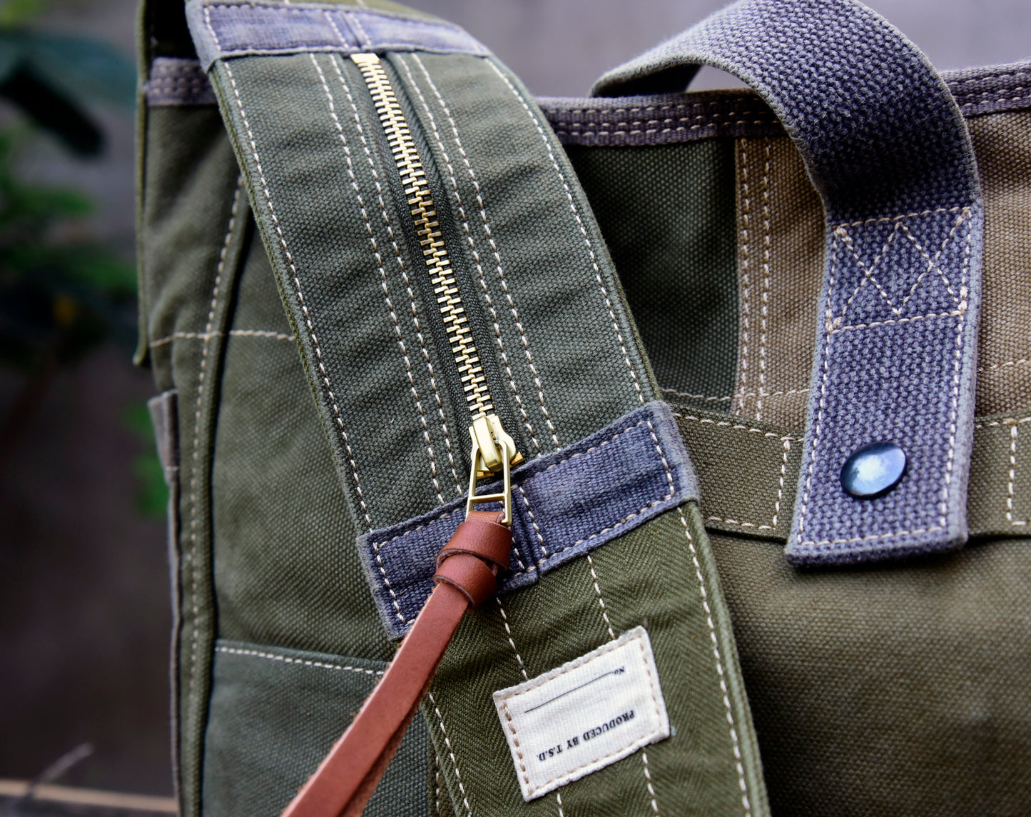 صناعة ثقيلة، قماش سميك، وصلات قماش بايجيا، حقيبة كتف واحدة، حقيبة كروس، حقيبة بائع جرائد، حقيبة كاجوال للرجال والنساء 8700