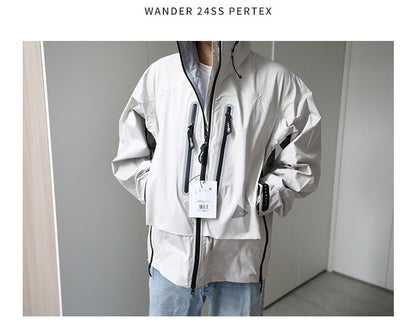 Japanese Outdoor 24SS Pertex Windproof Waterproof Casual Full Laminated 5-Color Jacket – Japanese vintage | yamalin clothes | Yamalinclothes