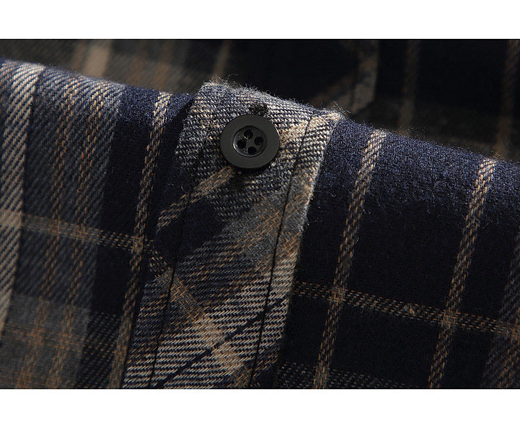 Retro American Check Long Sleeve Shirt – Loose Unisex Casual Overshirt