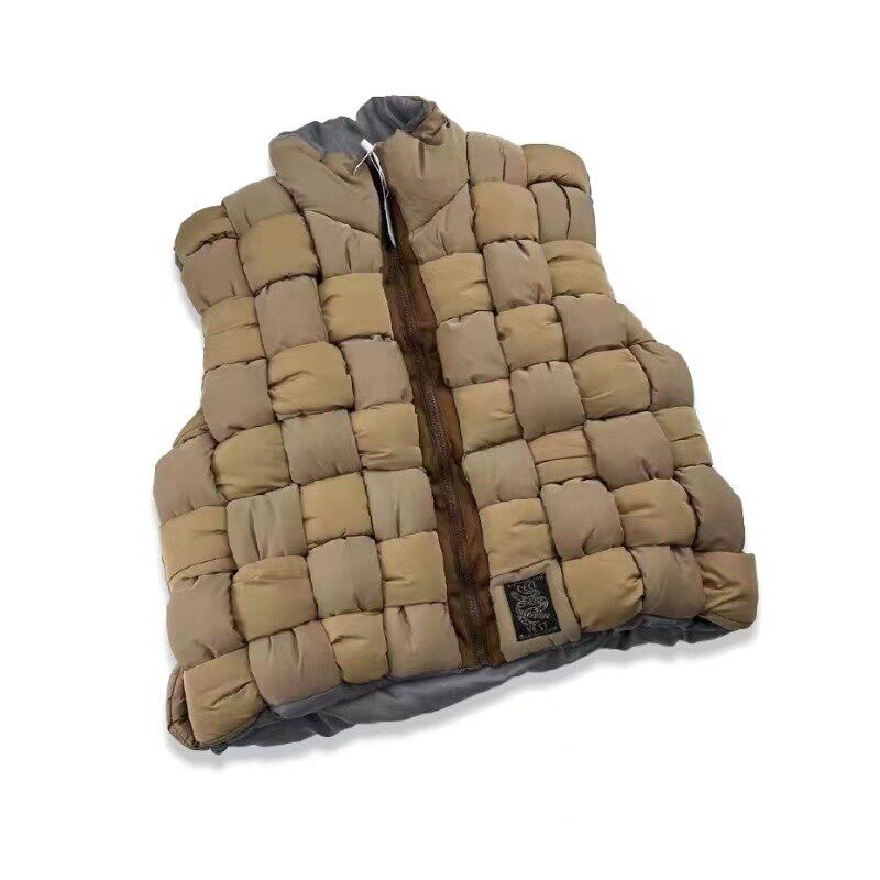 Double-Sided Cotton Woven High-Neck Vest – Warm Sleeveless Unisex – Vests | japanese streetwear | vintage workwear | unisex | Yamalinclothes