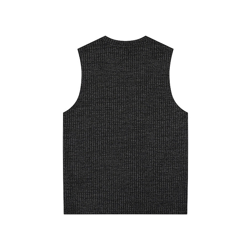 Knot Embroidered Sleeveless Vest – Loose Oversized Japanese Streetwear Top – Japanese vintage | yamalin clothes | Yamalinclothes