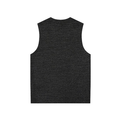 Knot Embroidered Sleeveless Vest – Loose Oversized Japanese Streetwear Top – Japanese vintage | yamalin clothes | Yamalinclothes