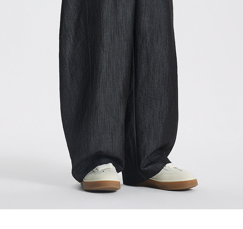 Cationic dyed denim raw color ultra-thin wrinkle-resistant casual jeans