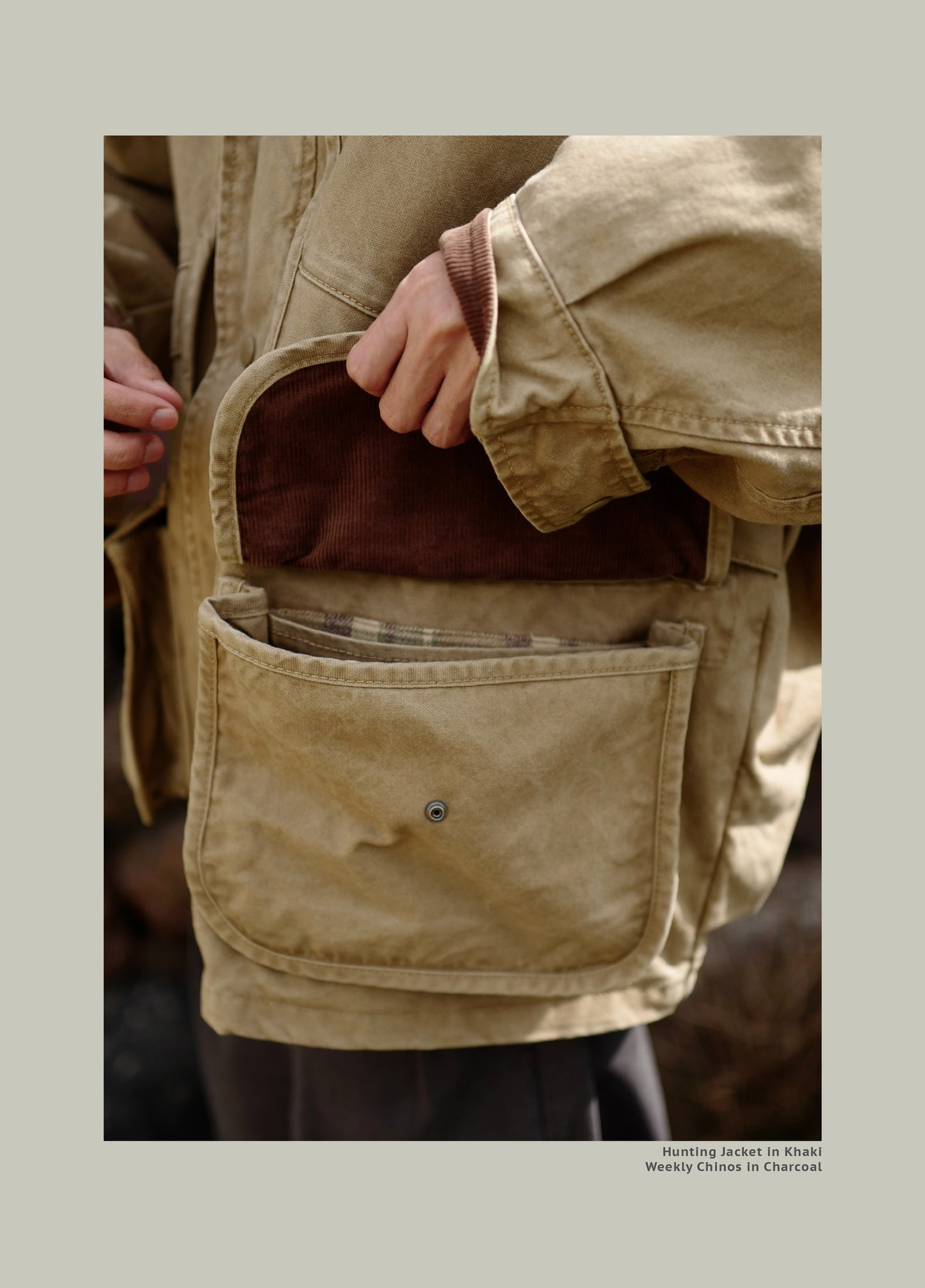 FW25 USAGE Hunting Jacket - Yamalin Heavy Year Washed Cotton Barn Hunting Silhouette Jacket