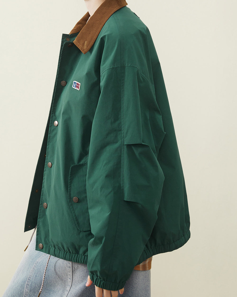 Retro Corduroy Hunting Coach Jacket – Loose Fit Rugged Outdoor Streetwear
