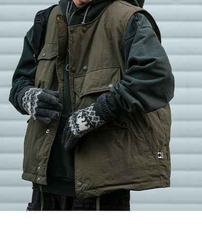 Multi-Pocket 90 Duck Down Vest – Mountain Outdoor Loose Warm Unisex – Vests | japanese streetwear | vintage workwear | unisex | Yamalinclothes