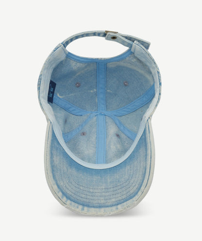 Washed Distressed Denim Baseball Cap – Curved Brim Adjustable Unisex