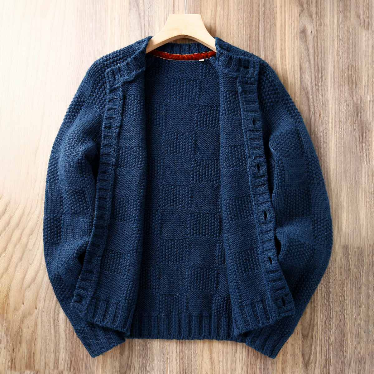 100% Wool Knit Cardigan – Heavyweight Old-School Workwear Men – Japanese vintage | yamalin clothes | Yamalinclothes