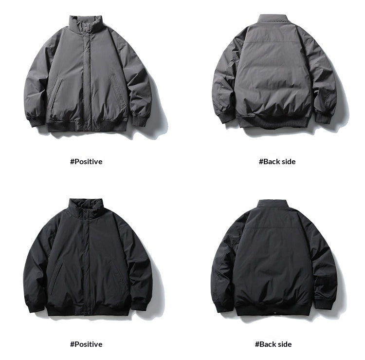 Duck Down Jacket – Stand Collar & Ribbed Hem | Yamalinclothes