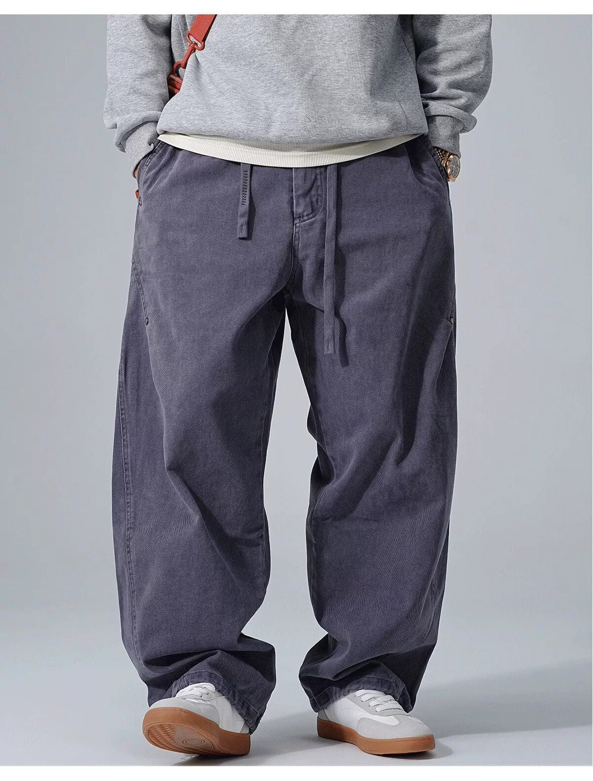 Cotton Baggy Pants – Drawstring Waist & Relaxed Leg