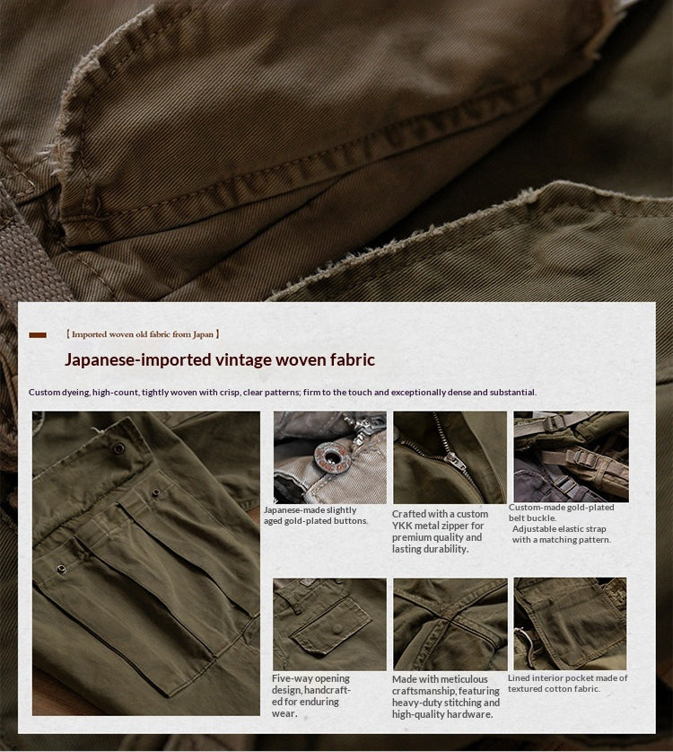 Washed Straight-Leg Cargo Pants – Heavyweight Vintage – Pants | japanese streetwear | vintage workwear | unisex | Yamalinclothes