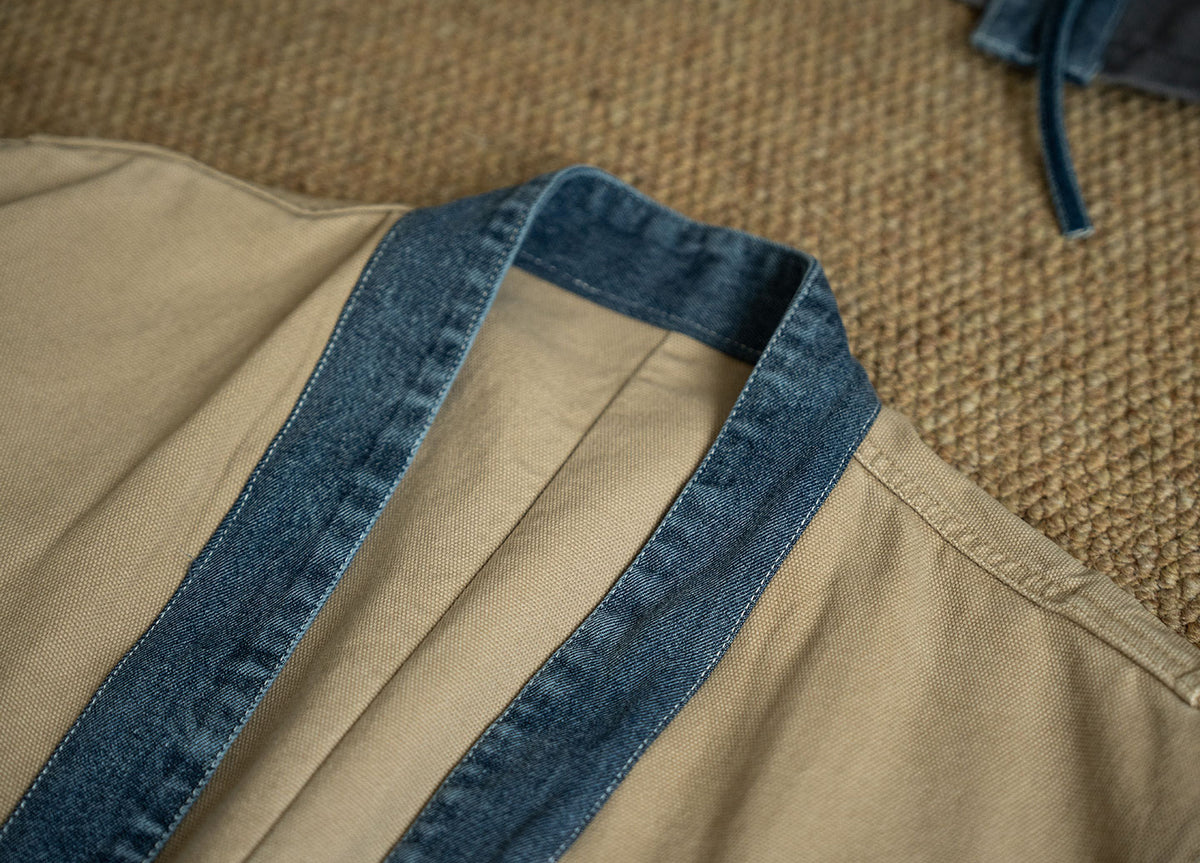 Patchwork Denim Tie-Front Jacket – Japanese Vintage Workwear Unisex – Japanese vintage | fall outfits 2026 | fall winter outfits | classy winter outfits | lazy comfy outfits | japanese streetwear | vintage workwear | yamalin clothes | Yamalinclothes