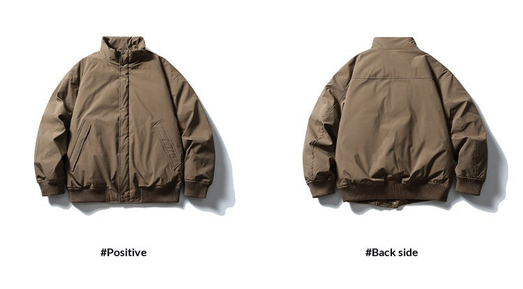Duck Down Jacket – Stand Collar & Ribbed Hem | Yamalinclothes