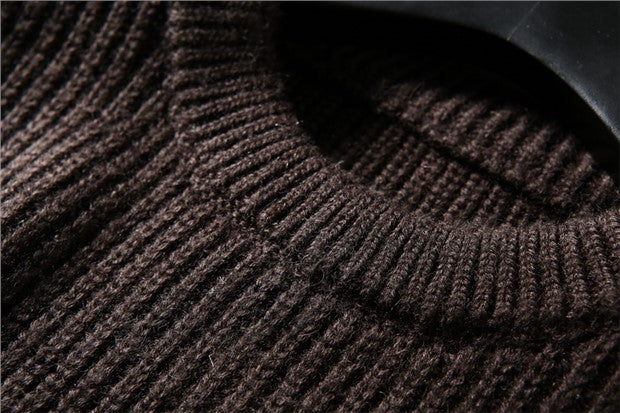 X01 Thickened!  All wool!  Export Europe and America men's foreign trade factory cut label tail goods knitted sweater winter coat