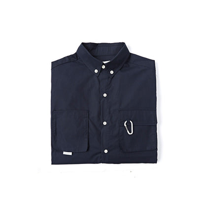 Japanese Retro Outdoor Multi-Pocket Tooling Shirt – Loose Long-Sleeve Unisex Cityboy Top – Japanese vintage | yamalin clothes | Yamalinclothes