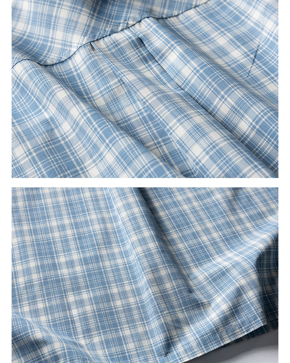 Retro Plaid Double Pocket Cotton Short Sleeve Shirt – Loose Unisex Workwear Casual