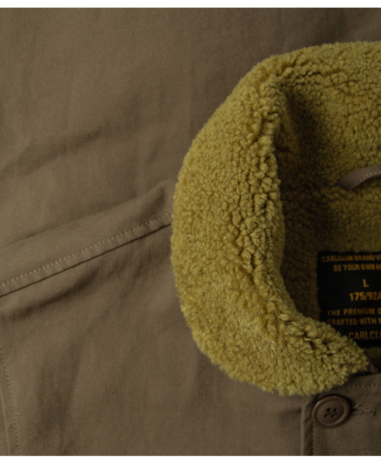 N-1 Deck Shearling Cotton Jacket – American Vintage Oversized Unisex – Japanese vintage | fall outfits 2026 | fall winter outfits | classy winter outfits | lazy comfy outfits | japanese streetwear | vintage workwear | yamalin clothes | Yamalinclothes