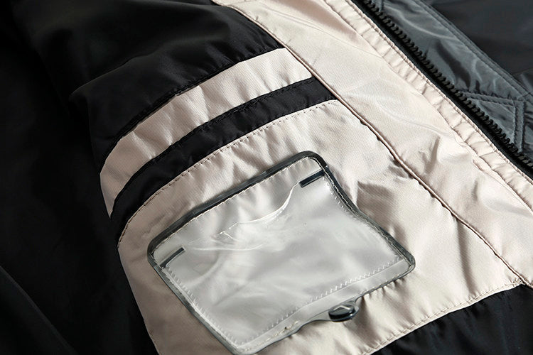 Short Hooded White Duck Down Jacket – Warm Loose Unisex – Coats Jackets | japanese streetwear | vintage workwear | unisex | Yamalinclothes
