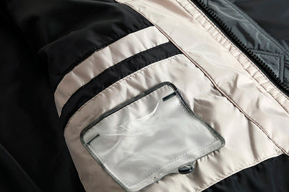 Short Hooded White Duck Down Jacket – Warm Loose Unisex – Coats Jackets | japanese streetwear | vintage workwear | unisex | Yamalinclothes