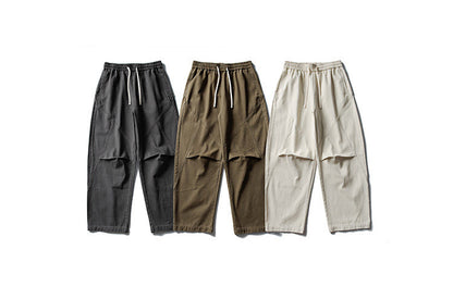 Curved-Leg Pants – Washed Finish & Panel Seams | Yamalinclothes