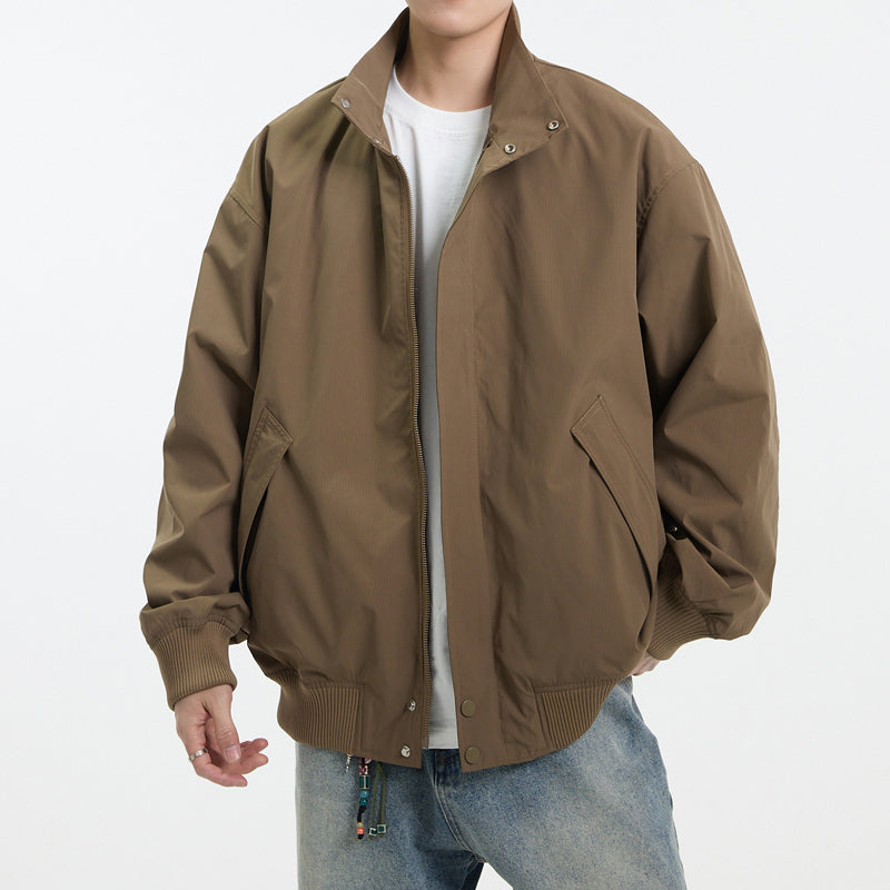 Autumn and winter American flying Harrington jacket men's stand-up collar baseball couple khaki cleanfit padded jacket | Japanese vintage | yamalin clothes | Yamalinclothes