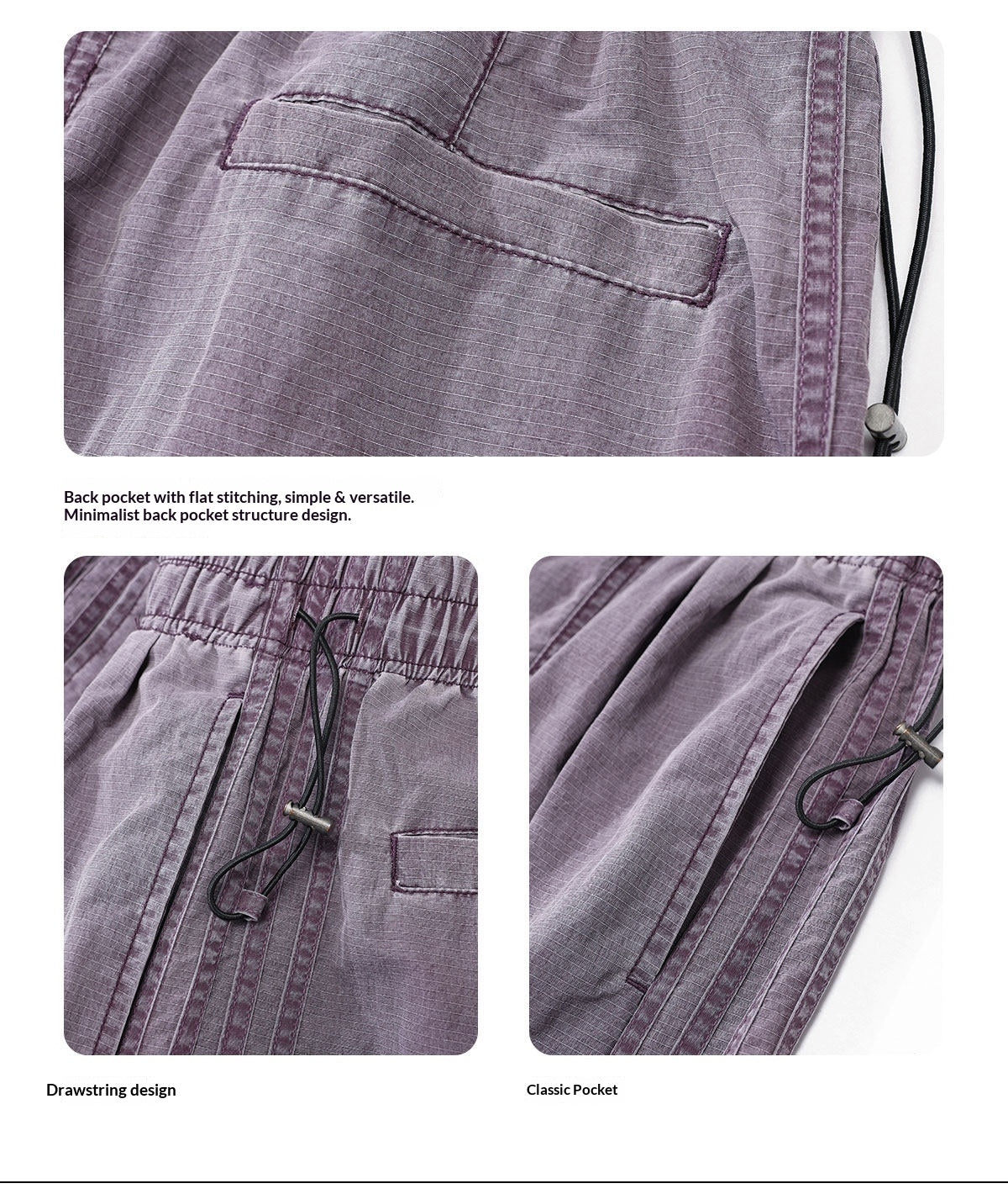 Matte Distressed Paratrooper Pants – 125g Ripstop Nylon Lightweight Wide Leg Summer Cargo for Men | Japanese vintage | yamalin clothes | Yamalinclothes
