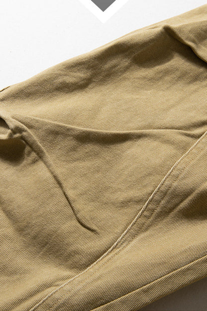 Cotton Pants – Diagonal Seams & Drawstring Waist | Yamalin clothes | Vintage workwear outfit for men