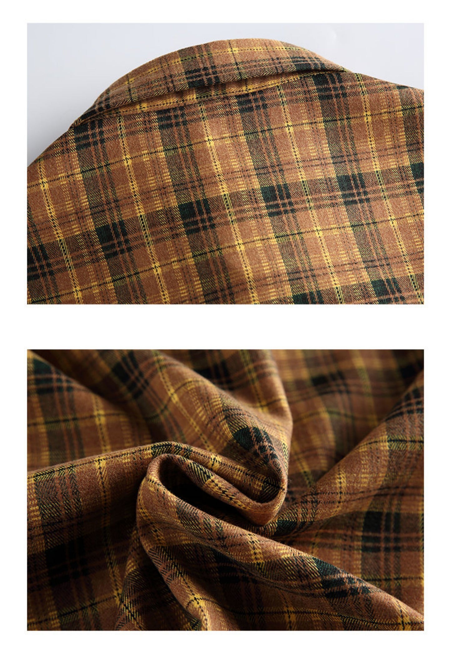 Japanese Vintage Plaid Long Sleeve Lapel Shirt Jacket – Loose Unisex Casual