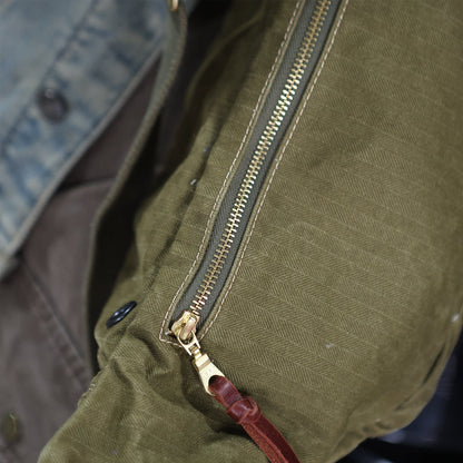 Herringbone Canvas Chest Bag – Motorcycle Crossbody Men