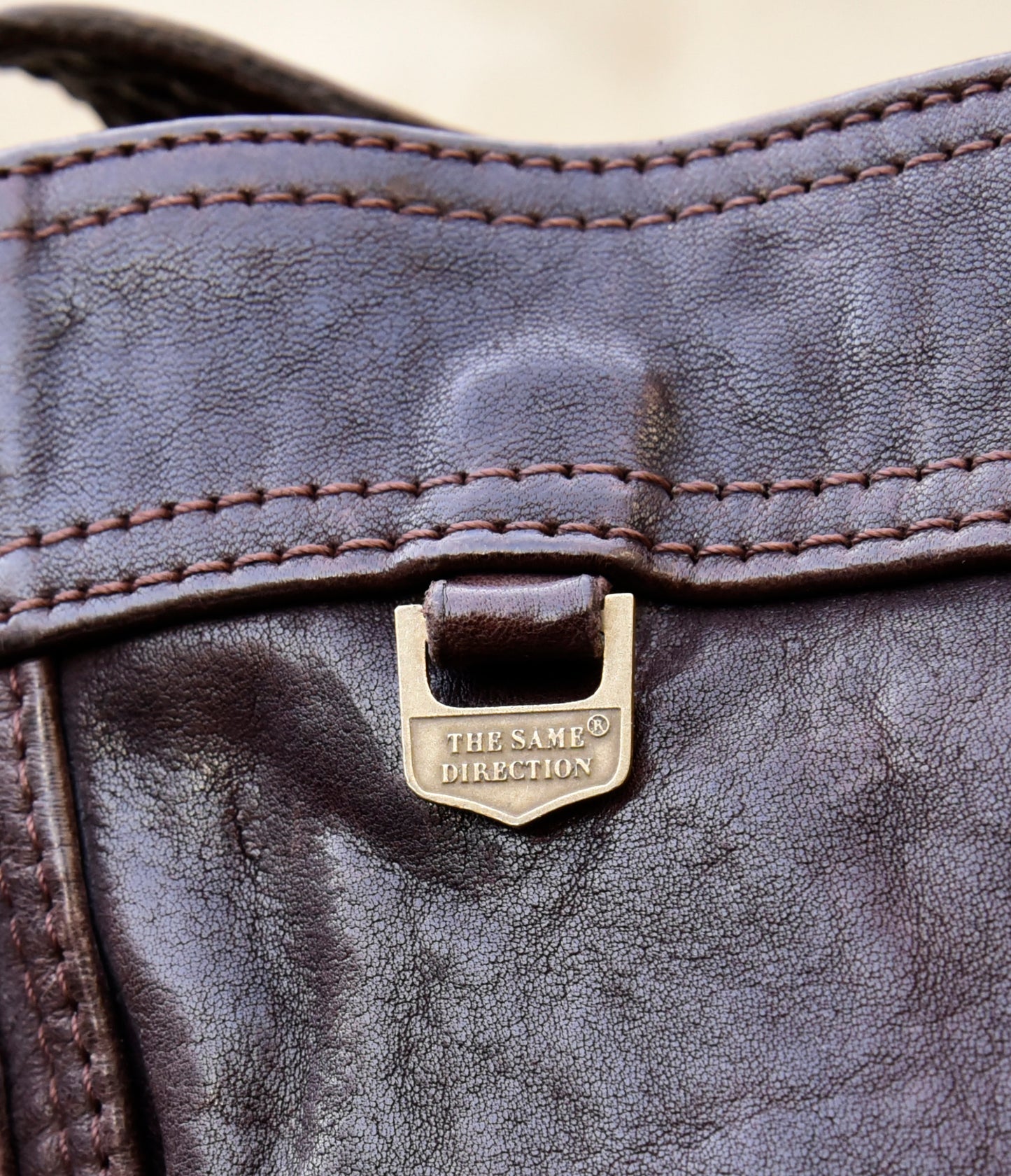 Heavy Washed Horsehide Newsboy Crossbody Bag – Vintage Leather Shoulder Bag