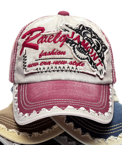 Embroidered Baseball Cap – Distressed Color Block | Yamalinclothes
