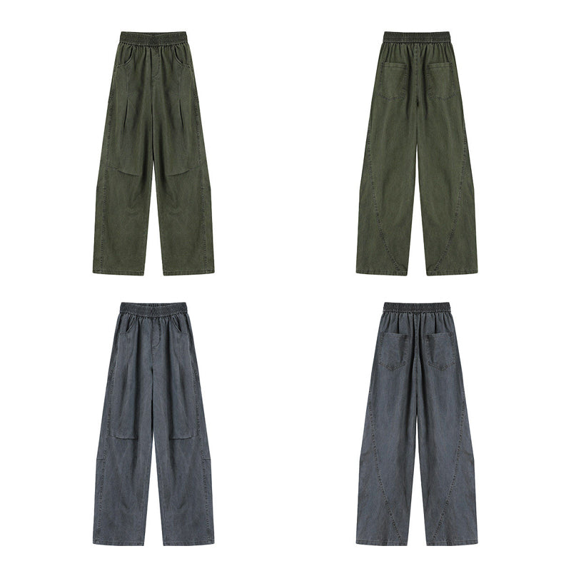 Cotton Utility Pants – Washed Finish & Panel Seams | Yamalinclothes