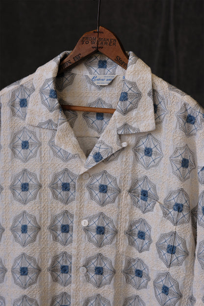 Vintage Kangzheng Labour Union Vintage 100 needle jacquard short sleeves Hawaiian Cuban lining LU958 – Japanese vintage | yamalin clothes | Yamalinclothes
