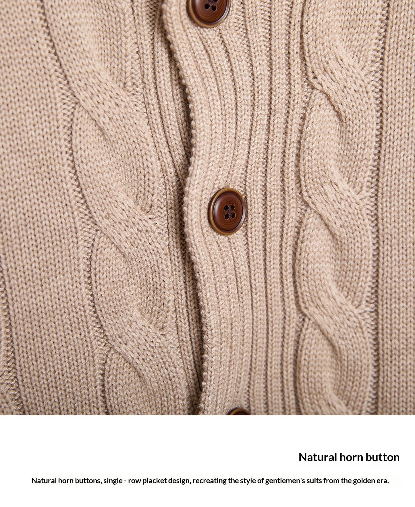 Twist Knit Collar Jacket – Old Money Wool Blend Men