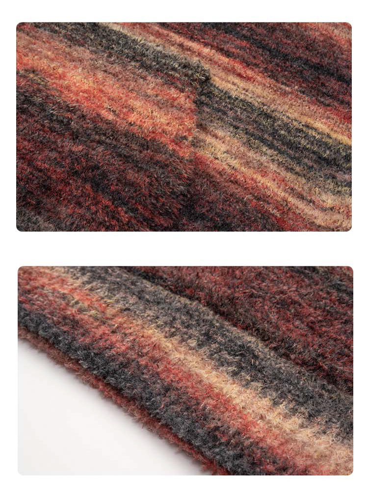 Medria Unisex Retro Colorful Hoodie - Guochao Loose Lazy Style Warm Sweatshirt