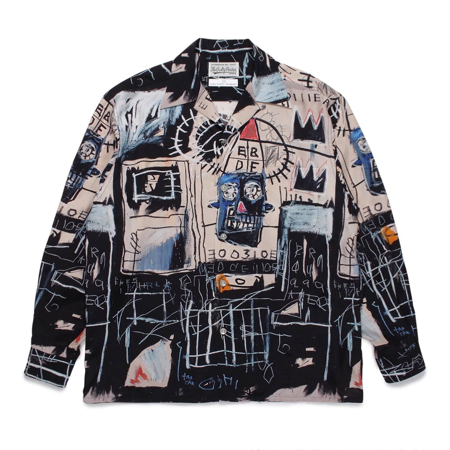 Wacko Maria Basquiat Print Long-Sleeve Shirt – Japanese Retro Graffiti (Unisex)