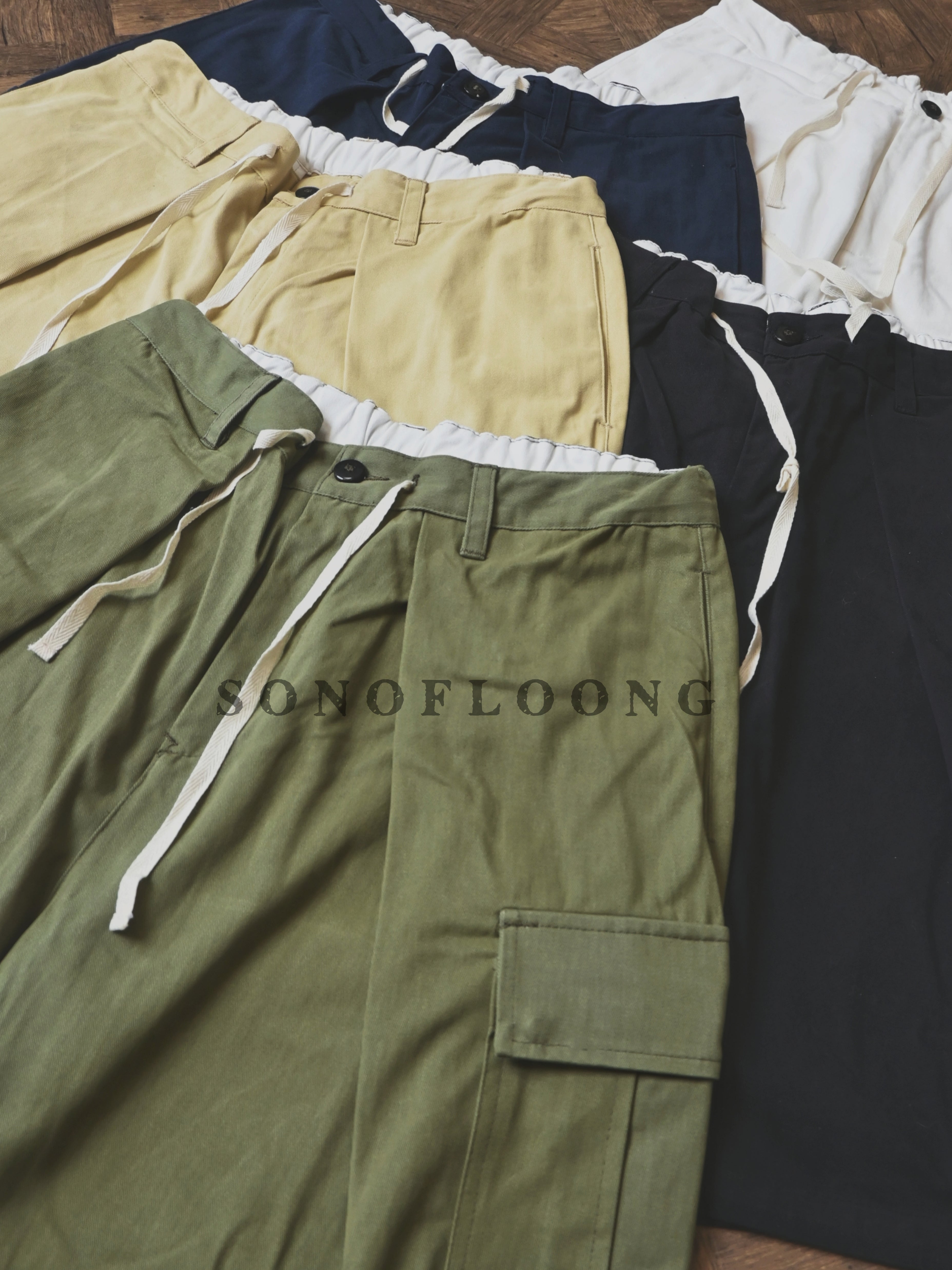 Vintage Oversized Cargo Shorts Balloon Pants A-Line Vintage Five-Point Shorts Trendy All-Cotton Japanese Style