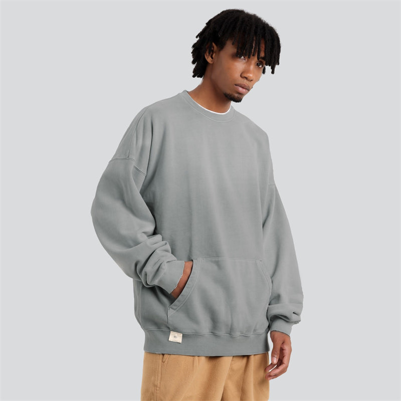 Washed Vintage Heavyweight Crewneck Sweatshirt Retro