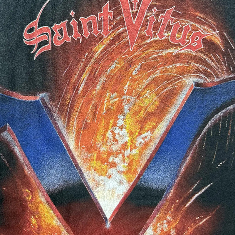 90s Saint -Saints American Heavy Metal Band Vintage Distressed Loose Heavyweight Short Sleeve T-Shirt