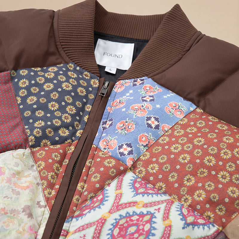 retro Ethnic Style Diamond Patchwork Cotton Jacket