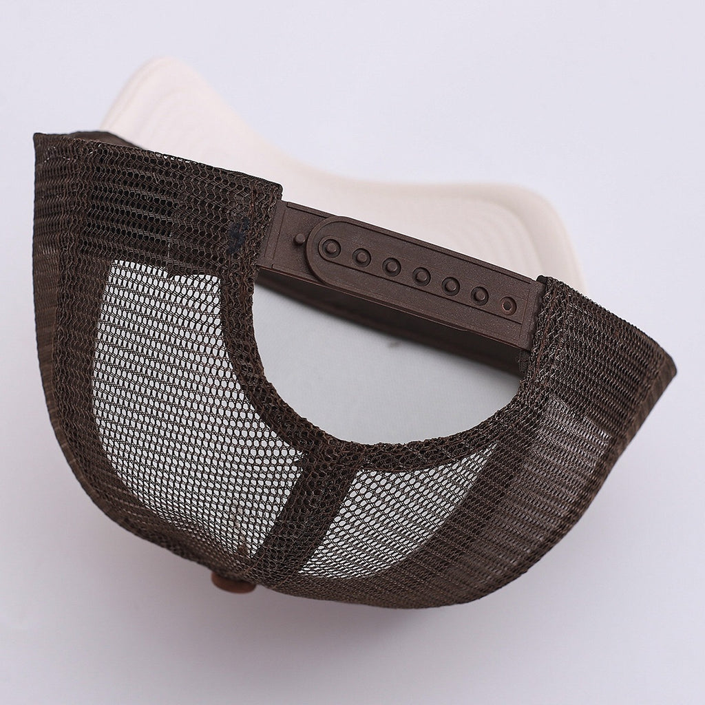 Japanese 25AW Kapital Hirata Kazuhiro Smiley Face Camo Foam Print Mesh Baseball Cap – Breathable Patchwork Design