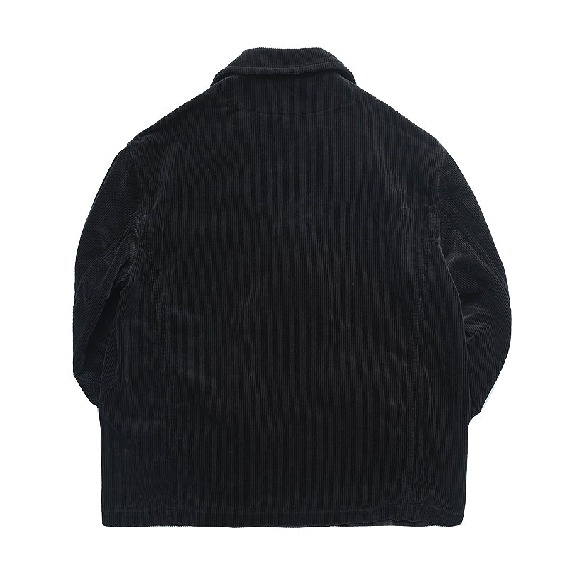 Retro Corduroy Double-Breasted Peak-Lapel Blazer – Loose 70s-Style Vintage Coat