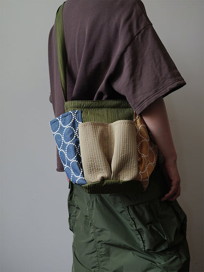 Original Patchwork Large Capacity Crossbody Bag Retro New Chinese Style Embroidered Tote Bag for Women