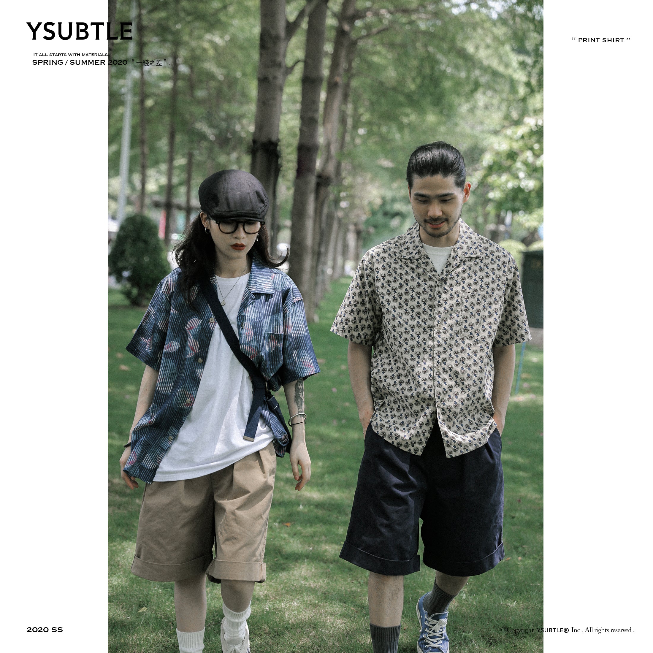 Retro Cuban-Collar Hawaiian Print Shirt – Cotton-Linen Short Sleeve (Unisex)