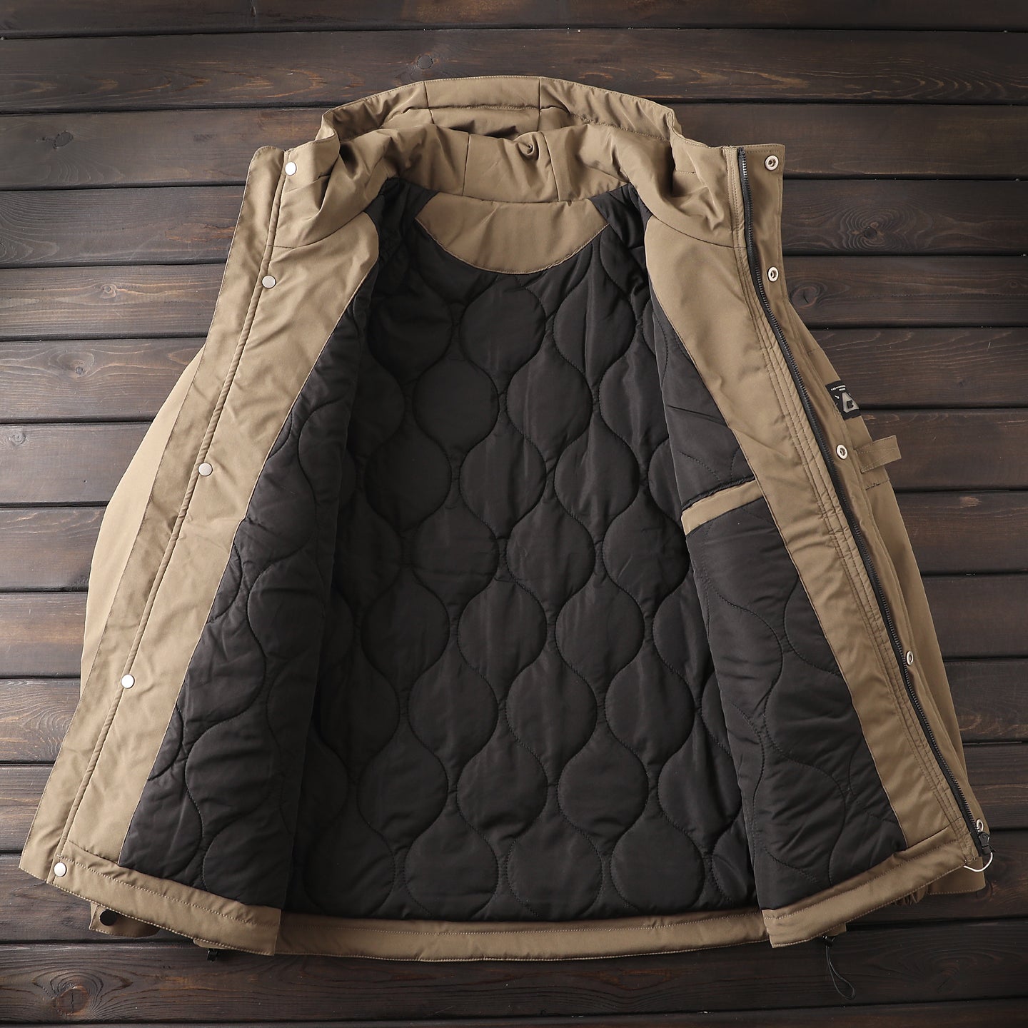 Men's Plus Size Cold-Resistant Hooded Cotton Jacket - Winter Thickened Windproof Warm Export Overstock Workwear Coat