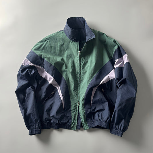 80s Retro Color-Block Mountain Jacket - Stand Collar Outdoor Coat